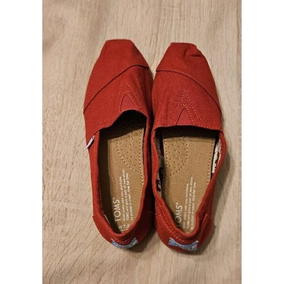 TOMS Classic Slip On Ballet Flats Red Women’s Size 7.5 - Picture 5 of 7